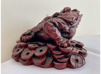 Chinese Red Resin Frog