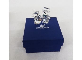 Swarovski Crystal Kris Bear Bride & Groom In Original Box With Certificate