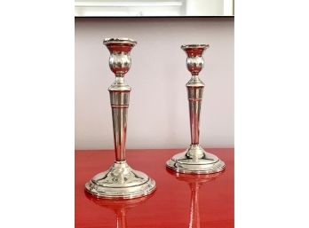 Pair Sterling Candle Holders (LOC: FFD 1)