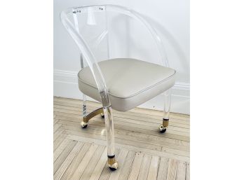 Interlude Home Willa Acrylic Desk Chair In Beige (LOC: FFD1)