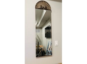 Beveled Slim Mirror With Shell Style Topper (LOC: W1)