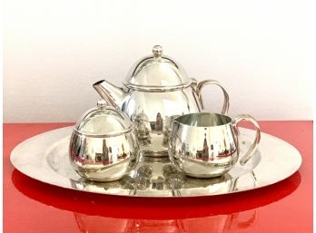 Marengo Petite Silver Plate Tea Set  (LOC: FFD 1)