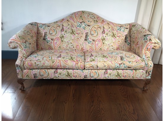 Classic Chippendale Style Sofa With Custom Italian MISSONI Fabric - Was VERY VERY Expensive To Have Done