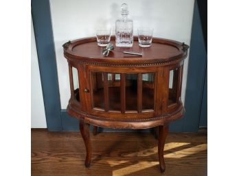 Wonderful Antique Style Bar Cabinet / Display Vitrine - Fantastic Piece - All Hand Made Solid Mahogany NICE !