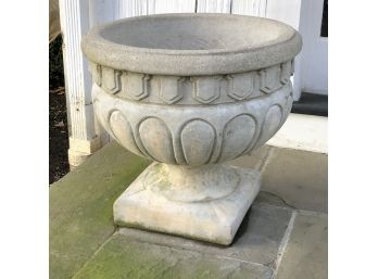 (1 Of 2) - Fabulous Cast Stone Garden / Driveway Urn - Classic Form - Nice Large Size - Overall Good Condition