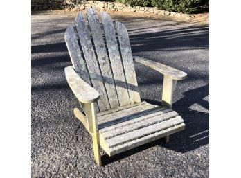 (1 Of 2) Amazing Solid Teak Adirondack Chair By OUTDOOR CLASSICS - Vintage Paddle Arm Style - NICE CHAIR !