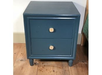 Very Cool Vintage Cube Style Two Drawer Bedside Table / Chest - Nice Lines - Interesting Piece - Good Size