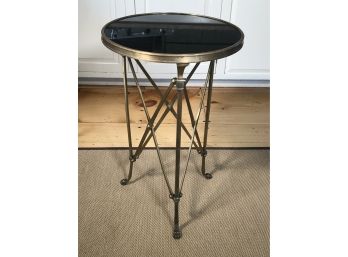 Client Paid Over $900 For This Fantastic GLOBAL VIEWS Directoire Bronze Base Table With Black Granite Top