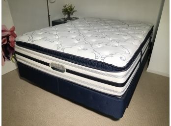 Absolutely Like Brand New BEAUTYREST - RECHARGE - Sears Collection Queen Size Mattress With Box & Frame WOW !