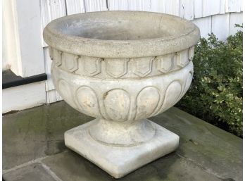 (2 Of 2) - Fabulous Cast Stone Garden / Driveway Urn - Classic Form - Nice Large Size - Overall Good Condition