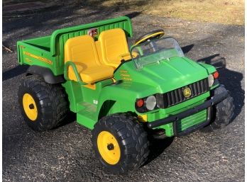 Very Cool Kids Size PEG PEREGO John Deere Gator Battery Operated Ride On Toy - Needs TLC With Charging Cord