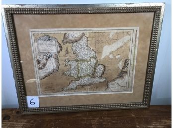 (6 Of 6) Antique 18th Century Map - L' Angleterre Dated 1776 - Mr Philippe Censeur Royal - Beautiful Map !