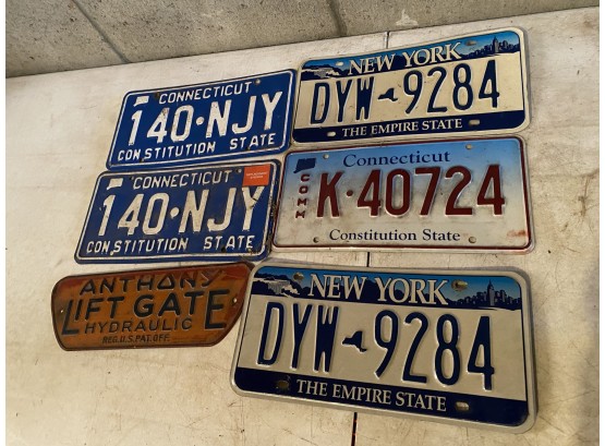 Group Of Classic License Plates
