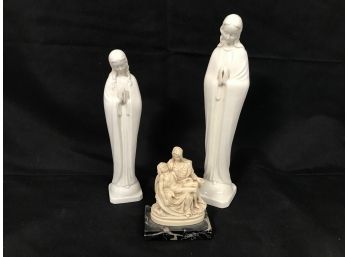 3 PC Religious Figurines Set - Vintage Hummel Madonna & G. Ruggeri
