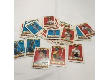 55 Card Lot - 1988 Topps Super Star Baseball Bubblegum Cards