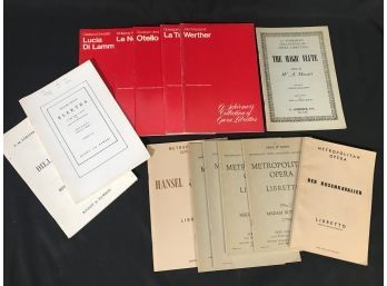 14 PC  Lot Of Vintage Opera Translations - Assorted Companies