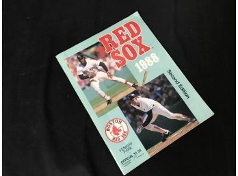 Red Sox 1988 Scorebook Magazine Second Edition