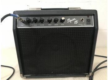 Vintage Fender Squire 15 Guitar Combo Amplifier - Tested Working  Serial # 247574  Made In Taiwan