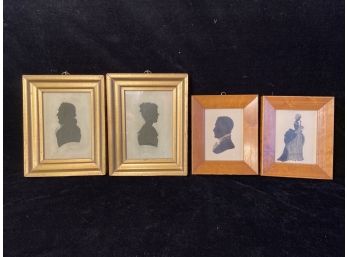 Two Chapman Siccauit Framed Silhouettes Plus Two Additional Colonial Silhouettes