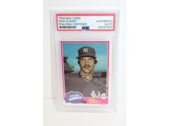 PSA Authenticated Yankee Ron Guidry Signature 1981 Topps