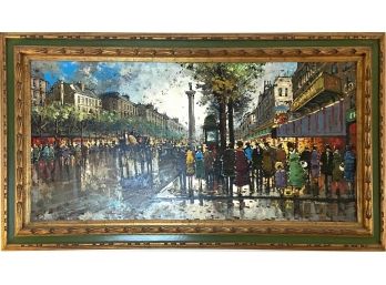 Vintage Henri Renard Impressionist Parisian Painting