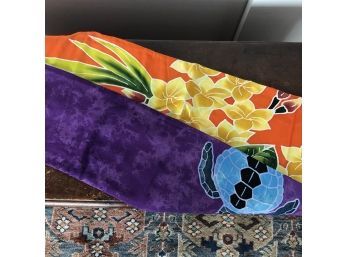 2 Batic Sarongs - Orange And Purple - Great Gifts - Never Used