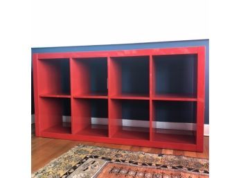 1 Of 2 Kallax Red Bookshelf - Vertical Or Horizontal Use