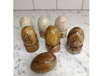 New Inventory! Stone Eggs On Stands - Easter Decor