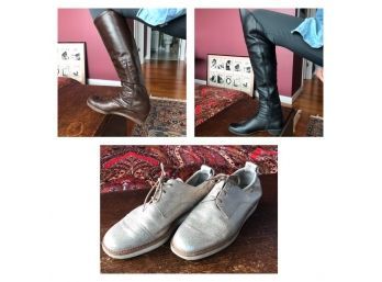 3 Pairs Of Italian Made Boots And Shoes Size 9.5-10 Boots And Shoes - Arche And More