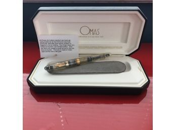 Omas Ogiva Vision Fountain Pen - Clear - Gold Trim