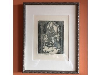'mostly Vivaldi' By Carol Travers Lummus - Etching - Signed And Dated - Artists Proof