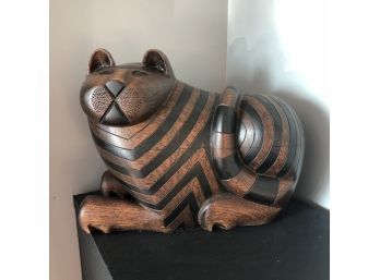 A Wood Cat Sculpture - Cheshire Inspiration Perhaps