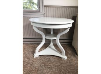 Lovely Decorative Table - Great Lines - Crisp White Paint - Very Nice Table - Well Made - Nice Decorator Table