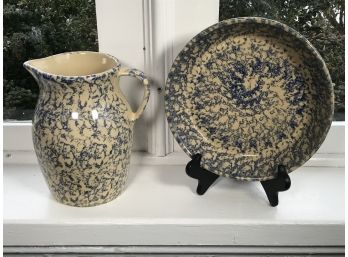 Lovely Vintage Style ROBINSON RANSBOTTOM Pottery - 2 Quart Ice Water Pitcher - Mincemeat Pie Dish - No Damage