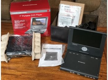 Two Portable DVD Players - One Is BRAND NEW IN BOX - We Tested The Other One - Works Fine - With Accessories