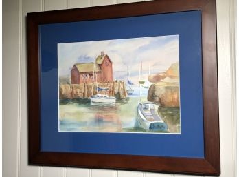 Original Watercolor Painting By TERRY BOGAN - Local Artist - Very Well Done - Beautiful Coastal Scene