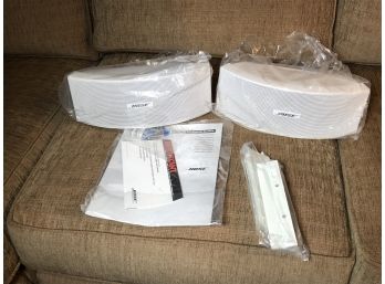 Lot Of Two (2) New / Like New BOSE Model #151 Environmental Speakers In White Color - Client Believes Unused
