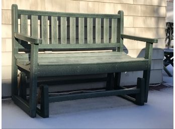 Great All Weather Resin Glider Bench - Very Sturdy - Will Never Rust - Will Never Rot - Very Nice Piece
