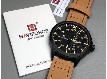 Beautiful Mens / Unisex NAVIFORCE Pilots Watch - Fantastic Looking Timepiece - Brand New - Never Worn WOW !