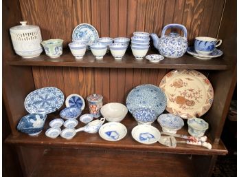 Very Nice Group Of Chinese / Asian Porcelain & Pottery - 39 Pieces - Many Interesting Pieces - ALL FOR ONE BID