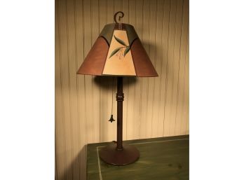 Gorgeous $495 Table Lamp From SUNDANCE Catalog - Hand Painted Shade - Beautiful Table Lamp - Very Pretty