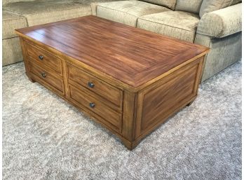 Wonderful Like Brand New ETHAN ALLEN Cocktail / Coffee Table - Paid $2,200 - Two Drawers - Functional & Nice !
