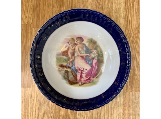 Antique Victoria Bowl With Angel