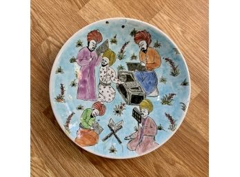 Handmade & Painted Signed Pottery Plate