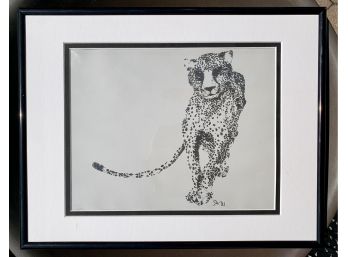 Artist Signed Leopard Print