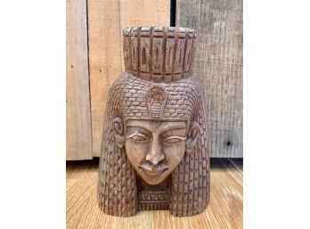 Heavy Carved Stone Egyptian Statue