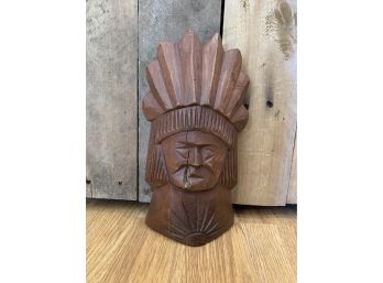 Carved Wood Native American Figure