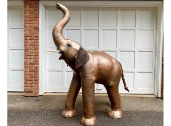 Large Leather Elephant - My Favorite Piece In The Auction