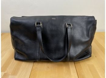Large Valextra Leather Travel Bag