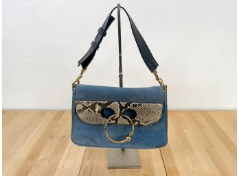 J.W. ANDERSON Pierce Snake Skin And Suede Hand Bag